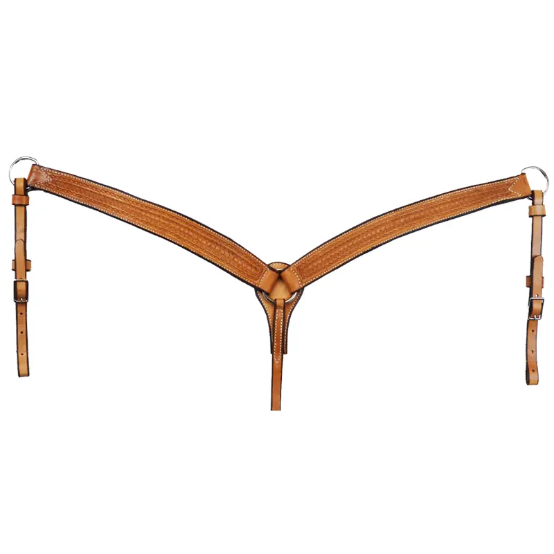 1 3/4" Breast Collar Natural Basket Weave With Rope Border 1