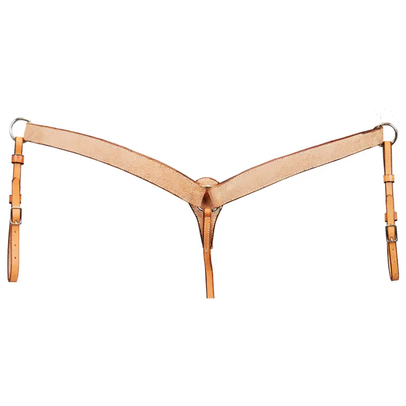 1 3/4" Breast Collar Natural Rough Out Leather 1