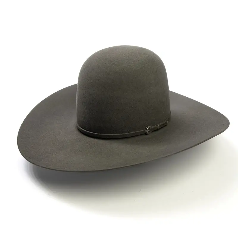10X Charcoal 4.5" Open/Flat Rodeo King Felt Hat 1