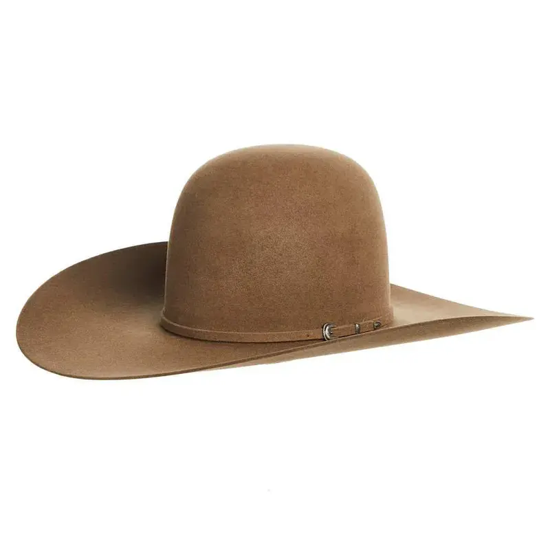 10X Pecan  4.5" Open/Flat Rodeo King Felt Hat 1