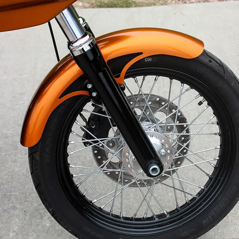 19" Tire Hugger Front Fender Fit Kit For Harley-Davidson® 2006-2017 Dyna And 2018-2026 Softail Street Bob 5