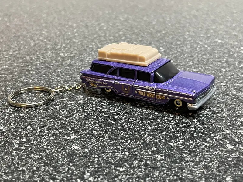 1959 Chevy Station Wagon Keychain Diecast Car Hot Wheels Matchbox 59 1