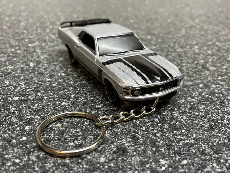 1970 Mustang Boss 302 Keychain Diecast Car Muscle Car 1