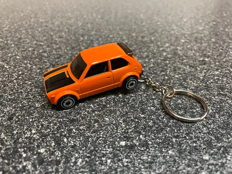 1973 Honda Civic Custom Keychain Hot Wheels Matchbox 2