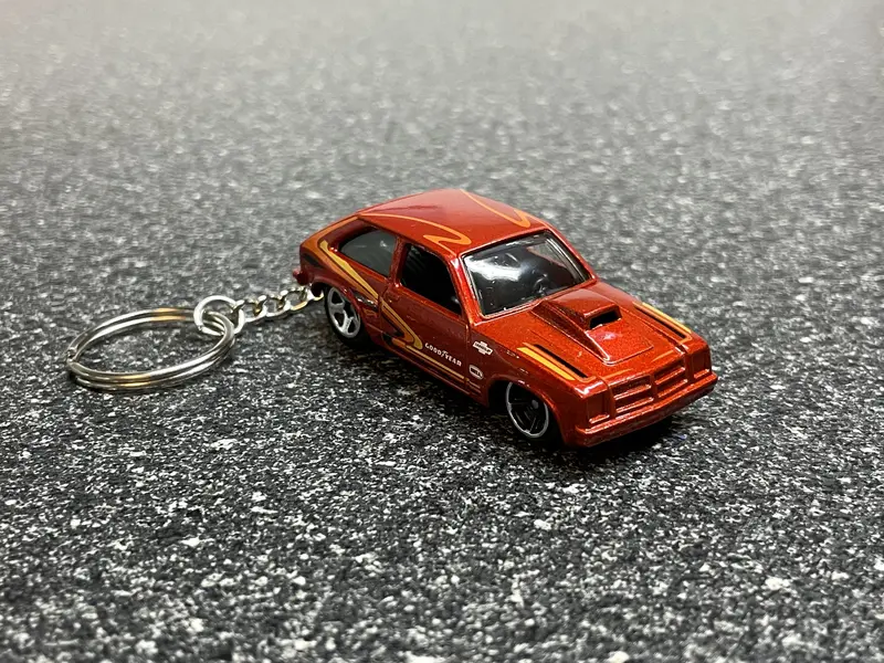 1976 Chevy Chevette Hot Rod Pro Stock Keychain Diecast Car Hot Wheels Matchbox 1