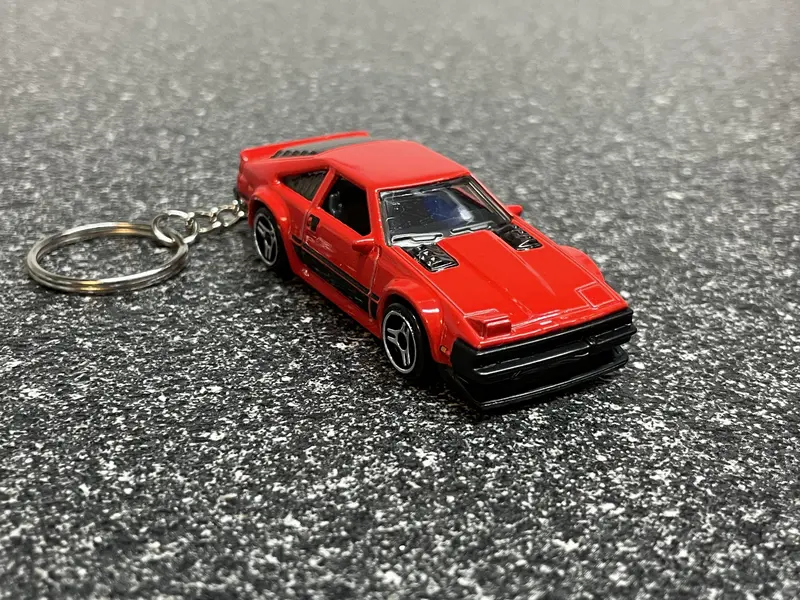 1982 Toyota Supra Red Keychain Diecast Car Hot Wheels Matchbox 1