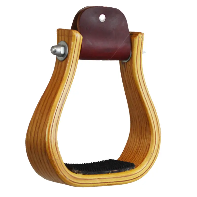 2" Wood Stirrup With Rubber Tread 1
