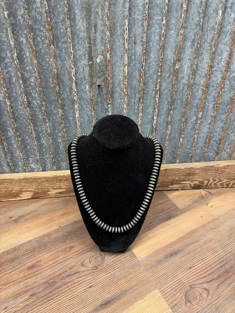 22" Saucer Faux Navajo Bead Necklace 1
