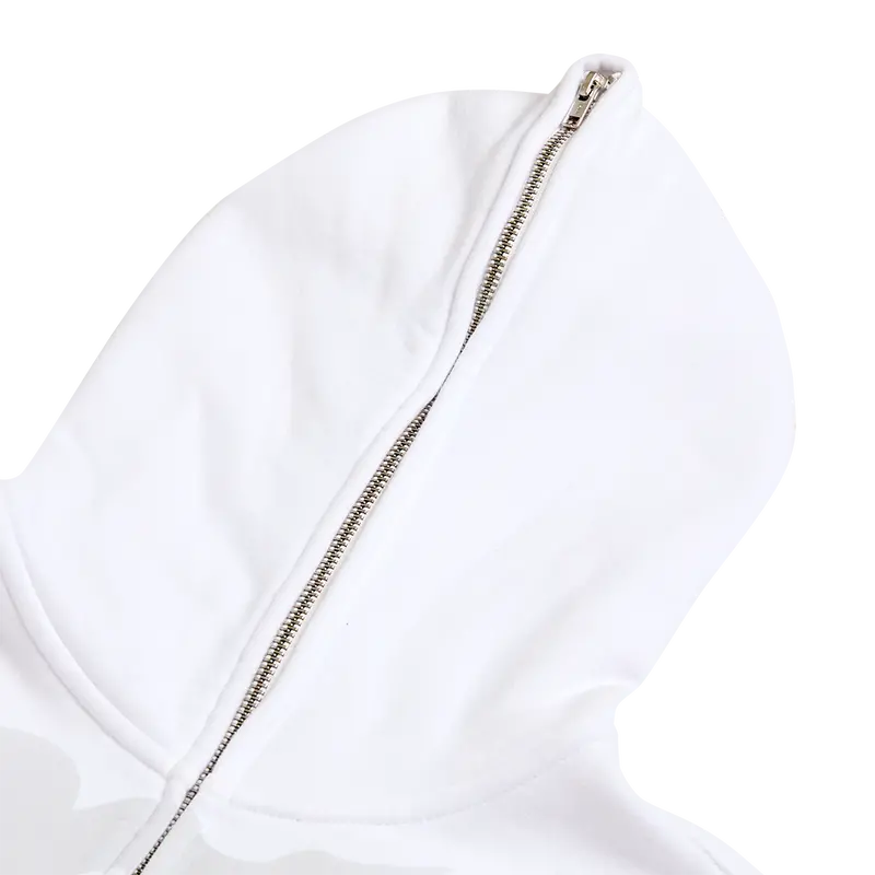2H White Dateback Full Zip Hoodie 5