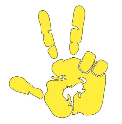 2X Ford Bronco 3 Finger Hand Wave Vinyl Decal Sticker Multiple Colors Available 7