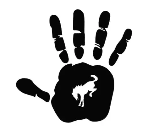 2X Ford Bronco Hand Wave Vinyl Decal Sticker Multiple Colors Available 2