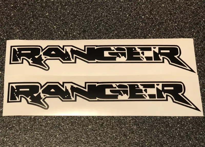2X Ford Ranger Logo In Raptor Font Vinyl Decal Sticker 24" Or 12" 1