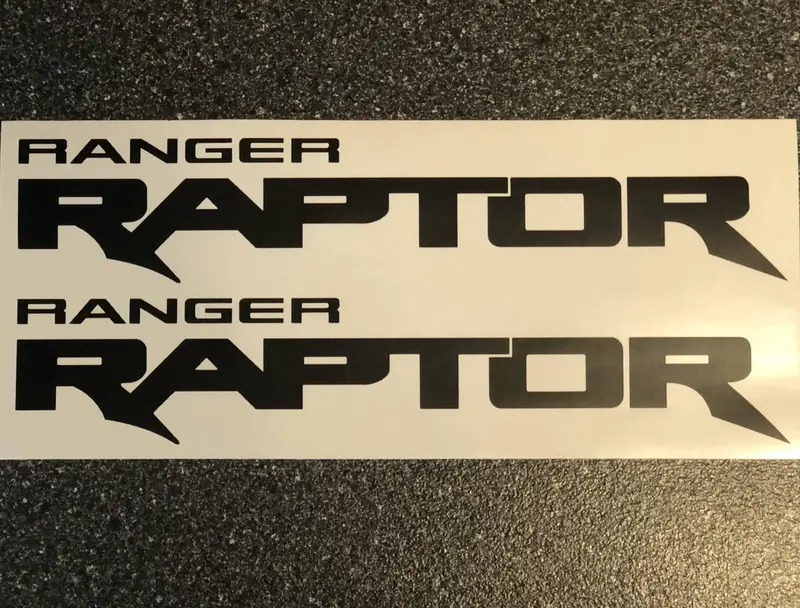 2X Ford Ranger Raptor  Logo Vinyl Decal Sticker 24" Or 12" 1