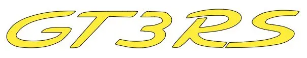 2X Gt3rs Logo Vinyl Sticker Decal 4" 6" 8" 10" 12" 16" 20" 24" Colors 8