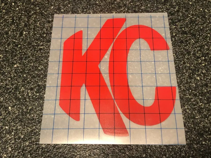 2X Kc Daylighter 5105 Hilites Logo Overlay Vinyl Decal Sticker 6" Light Cover 4