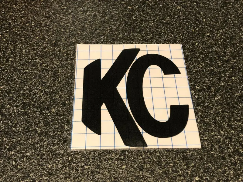 2X Kc Daylighter 5105 Hilites Logo Overlay Vinyl Decal Sticker 6" Light Cover 6