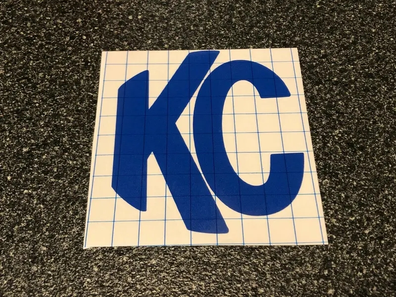 2X Kc Daylighter 5105 Hilites Logo Overlay Vinyl Decal Sticker 6" Light Cover 7