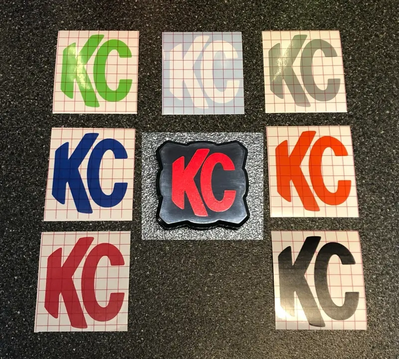 2X Kc Hilites Logo 5328 Flex Era1 Era 1 Overlay Vinyl Decal Sticker Light Cover 1