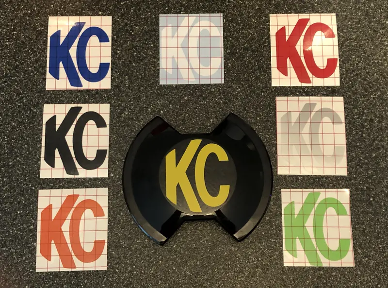 2X Kc Hilites Slimlite 5109 Led Cover Overlay Vinyl Decal Sticker 1
