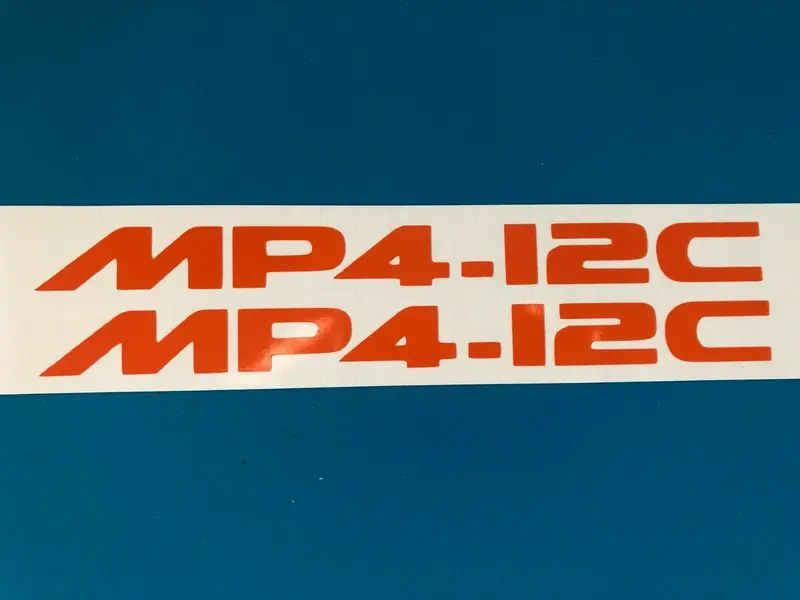 2X Mclaren Mp4-12C Logo Vinyl Sticker Decal 4" 6" 8" 10" 12" 16" 20" 24" 30"  Multiple Colors 1