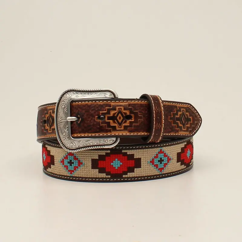 3D Western Aztec And Leather Belt 1