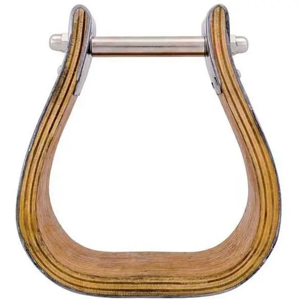 4" Stainless Steel Covered Wooden Stirrups 1