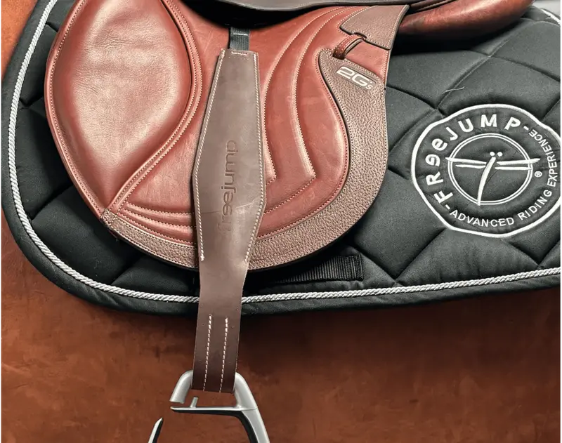 4×6 Stirrup Leathers – Freejump Premium Leather with Reinforced Stitching
