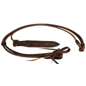 54" Rolled And Sewn Oiled Harness Leather Romel Reins 1