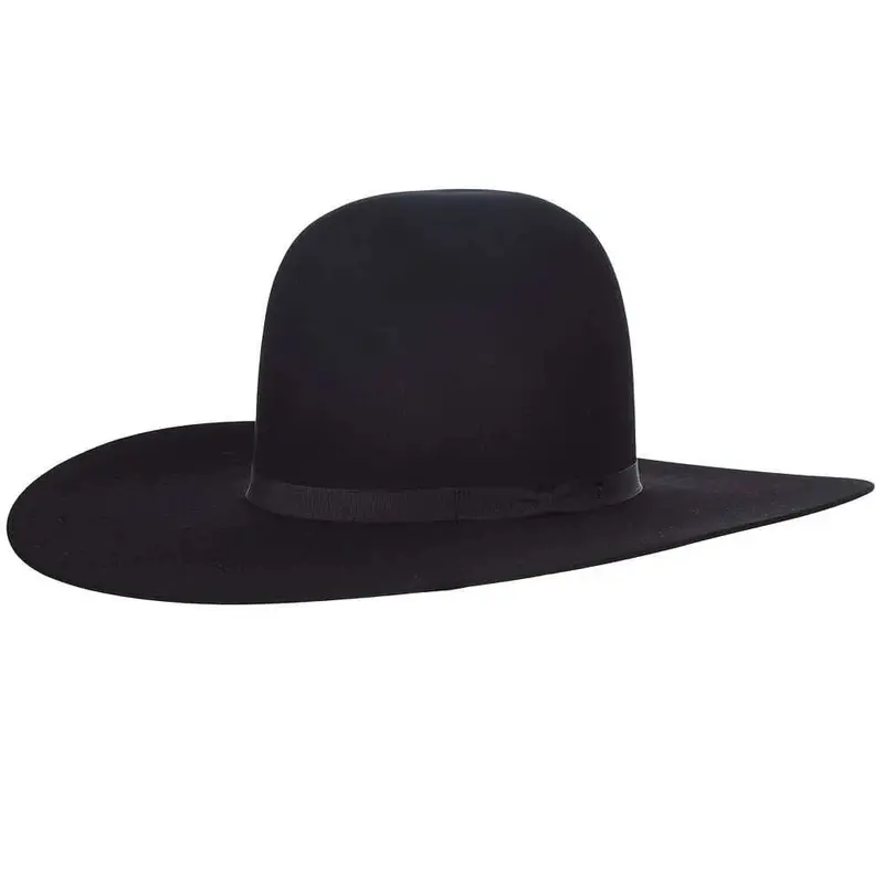 7X Black Open 4-1/2" Rodeo King Felt Hat 1