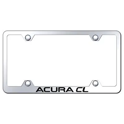 Acura Cl Laser Etched Logo Wide Body License Plate Frame (Chrome) 1
