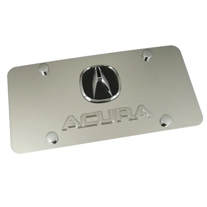 Acura Dual Logo License Plate (Chrome) 1