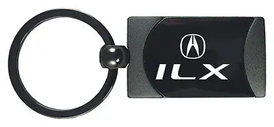 Acura Ilx Two-Tone Rectangular Key Chain (Gun Metal) 1