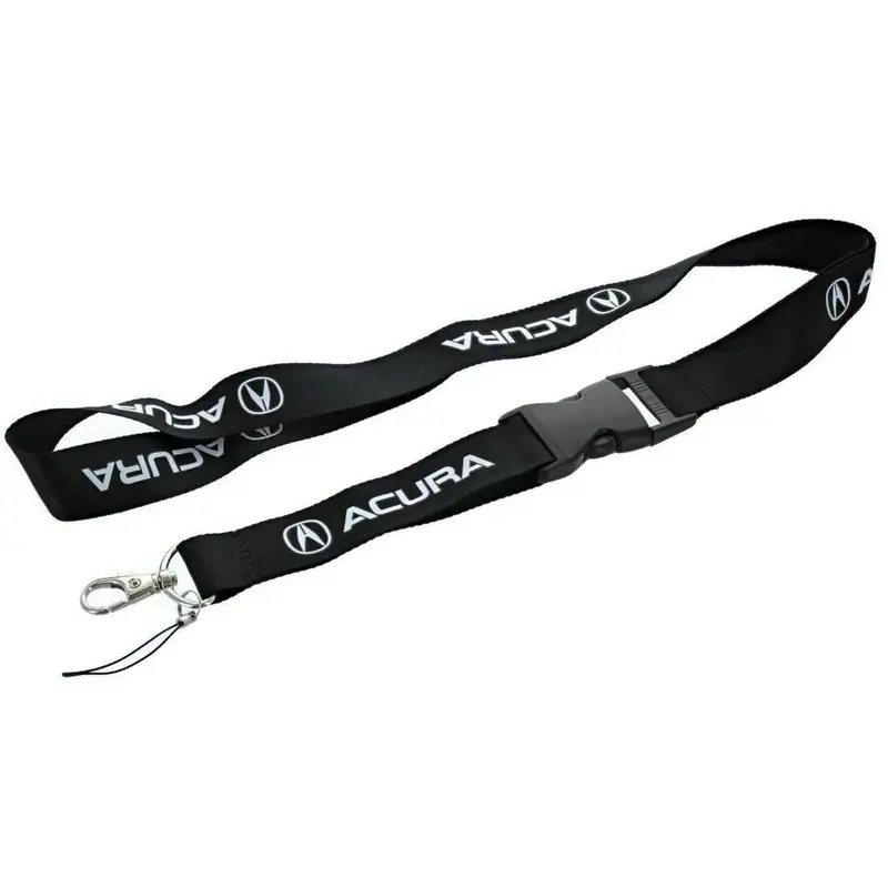 Acura Lanyard Keychain (White On Black) 1