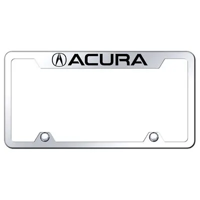 Acura Laser Etched Stainless Steel Truck Cut-Out License Plate Frame (Chrome) 1