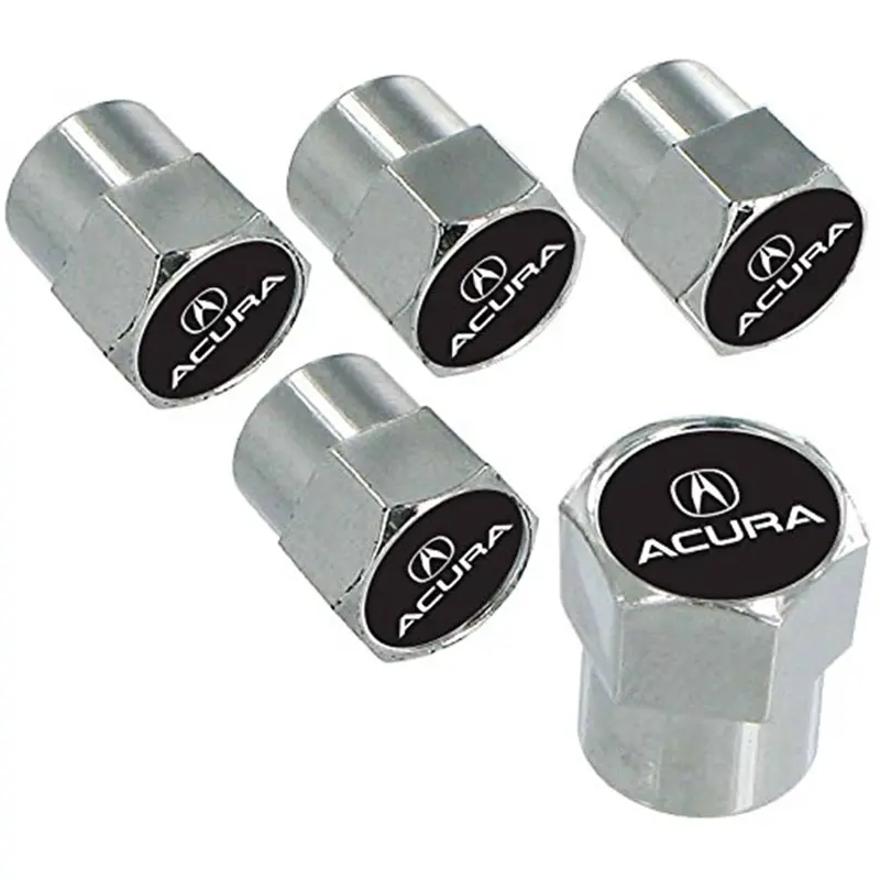 Acura Logo Tire Stem Valve Caps Set (Chrome) 1