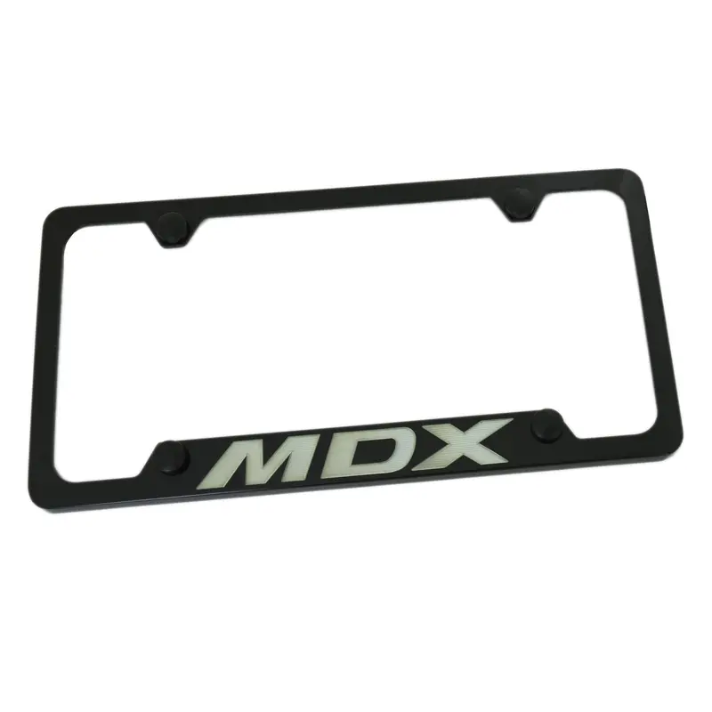 Acura Mdx License Plate Frame With 4 Holes (Black) 1