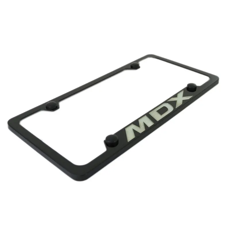 Acura Mdx License Plate Frame With 4 Holes (Black) 2