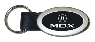 Acura Mdx Oval Leather Key Chain (Black) 1