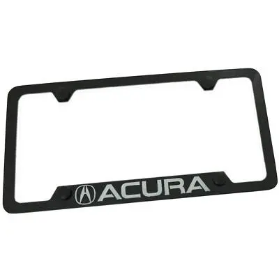Acura Metal License Plate Frame W/ 4 Holes (Black) 1