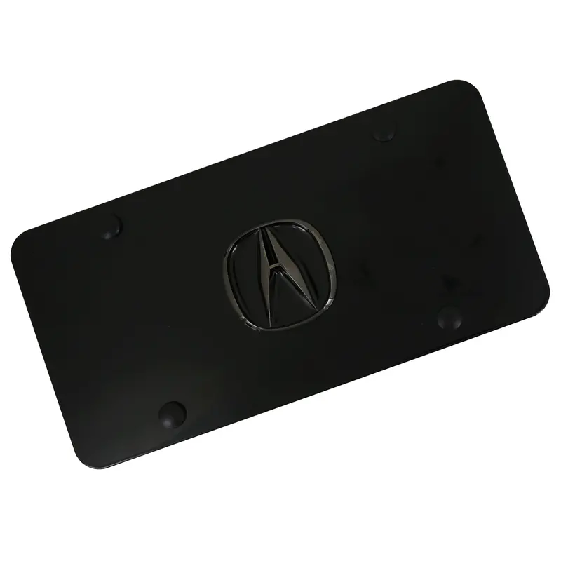 Acura Pearl Logo License Plate (Black) 1