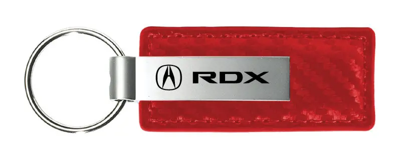Acura Rdx Carbon Fiber Leather Keychain (Red) 1