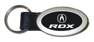 Acura Rdx Oval Leather Key Chain (Black) 1