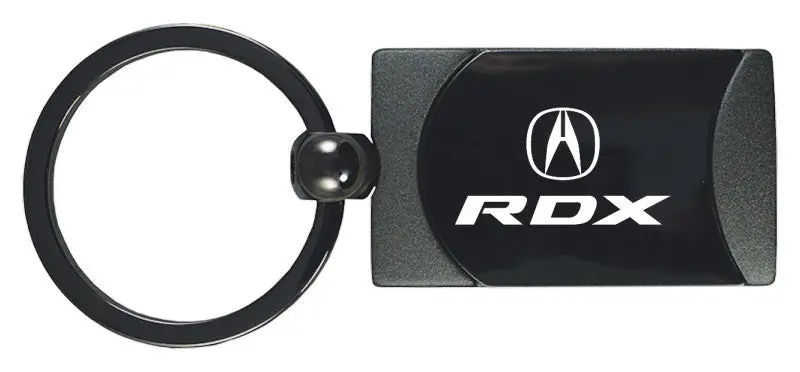 Acura Rdx Two-Tone Rectangular Key Chain (Gun Metal) 1