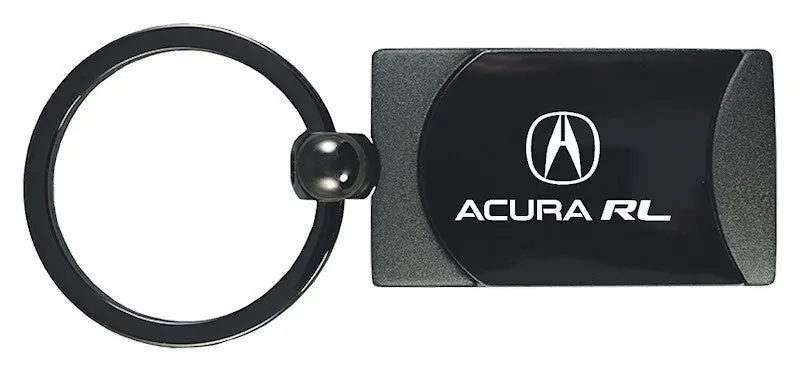 Acura Rl Two-Tone Rectangular Key Chain (Gun Metal) 1