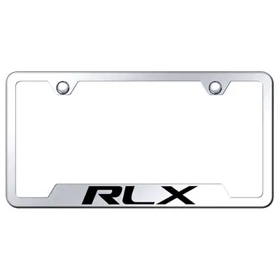 Acura Rlx Laser Etched Logo Cut-Out License Plate Frame (Chrome) 1
