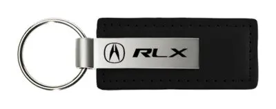 Acura Rlx Rectangular Leather Key Chain (Black) 1
