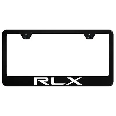 Acura Rlx Uv Print Polycarbonate License Plate Frame (Black) 1