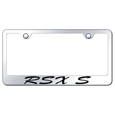 Acura Rsx-S Laser Etched Script Stainless Steel License Plate Frame (Chrome) 1