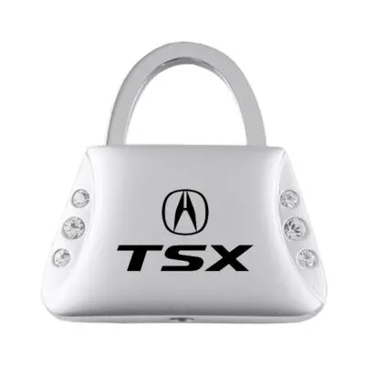 Acura Tsx Jeweled Purse Shape Key Ring (Silver) 1