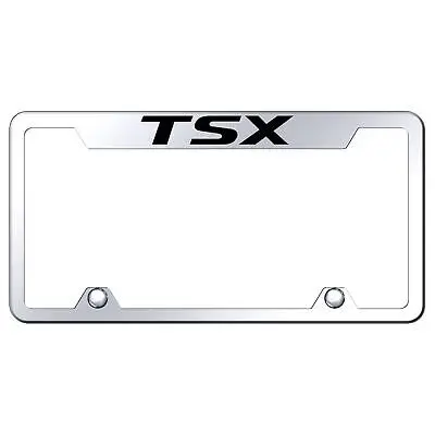 Acura Tsx Logo Stainless Steel Truck Cut-Out License Plate Frame (Chrome) 1